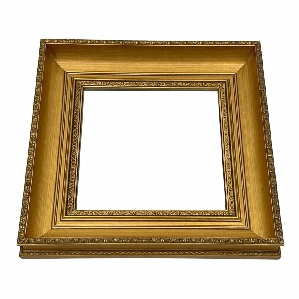 Vintage Bombay Company Ornate Gold Gilt Square Wall Mirror 15